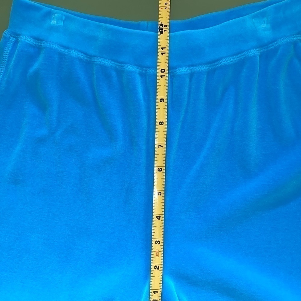 Saks Fifth Ave. Real Clothes Aqua Blue Velour High Waisted Pants Sz. S - Picture 12 of 17